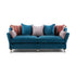 3 Seater Teal Blue Corduroy Scatter Back Knole Sofa