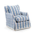 Stripe Armchair with Valance in Mulberry Stripe