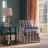 Stripe Armchair with Valance in Mulberry Stripe