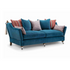 3 Seater Teal Blue Corduroy Scatter Back Knole Sofa