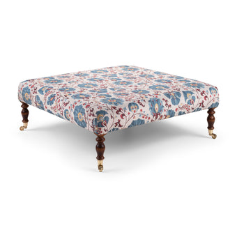 Large Square Floral Footstool, Coffee Table Style