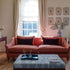Georgian Sofa, Large 3 Seater Sofa in Plain Linen Blend