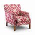 Hartwell chair with patterned fabric and metallic accents