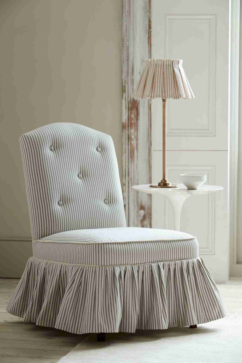 Bedroom Chair with Gathered Valance
