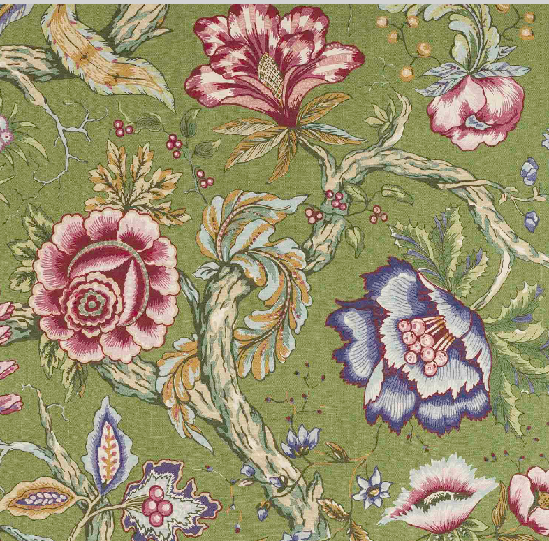 Large Traditional Armchair in Bold Floral Print