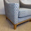 Modern Armchair in Small Scale Pattern
