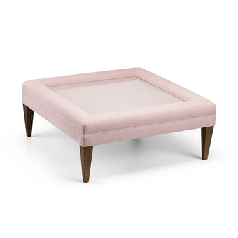 Glass Top Footstool