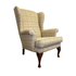 Oakham Wing Chair in Beige Wool Check