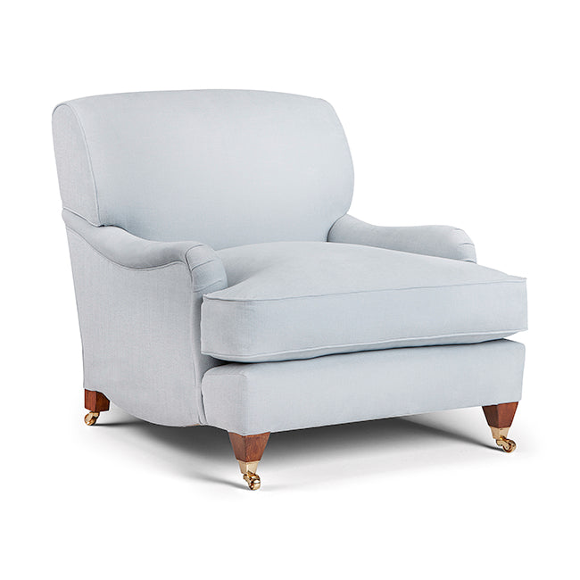 Original Howard Armchair, in Plain Cotton and Linen Blend