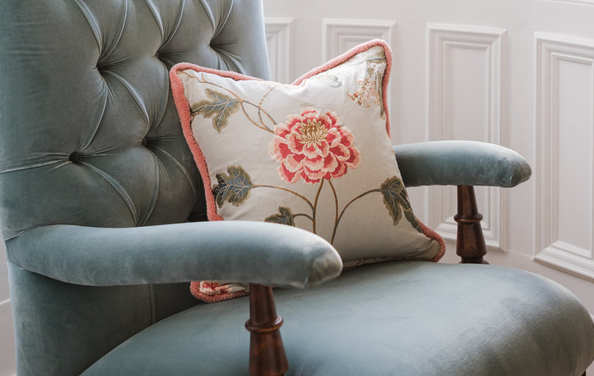 Scatter Cushion in Embroidered Silk