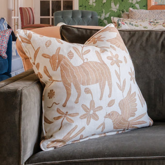 Scatter Cushion in Woodland Printed Linen