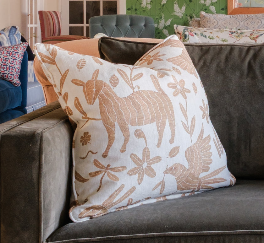 Scatter Cushion in Woodland Printed Linen