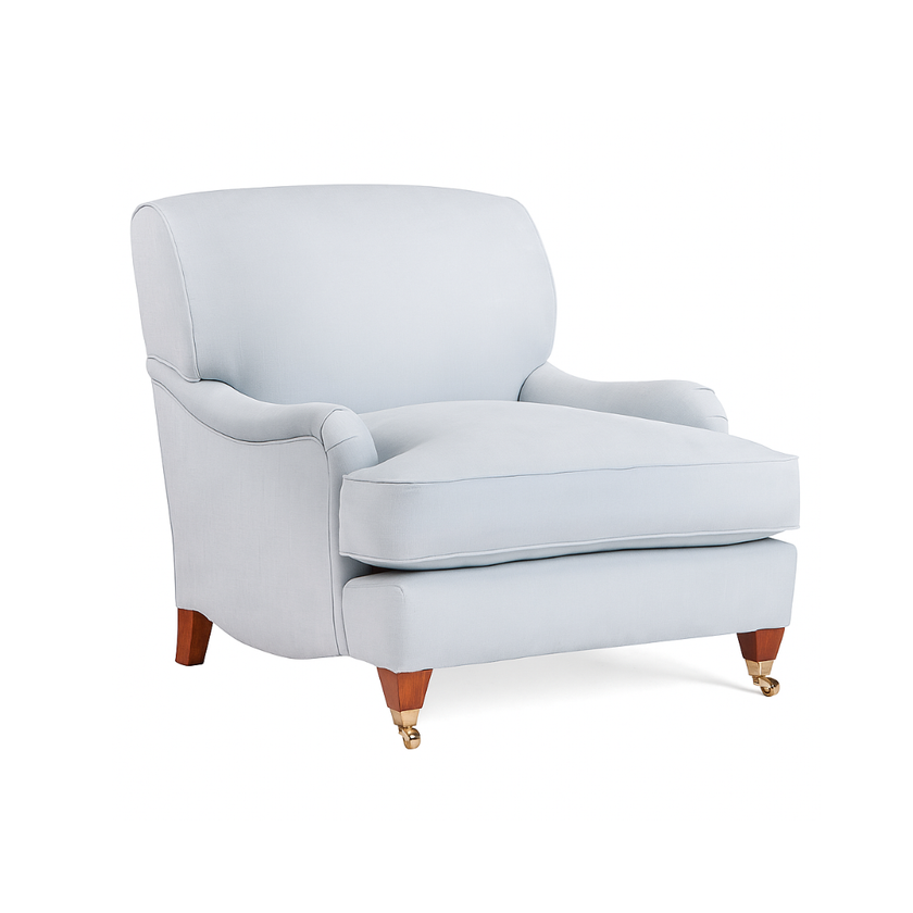 Original Howard Armchair, in Plain Cotton and Linen Blend