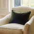 Scatter Cushion in Green Velvet with Trim