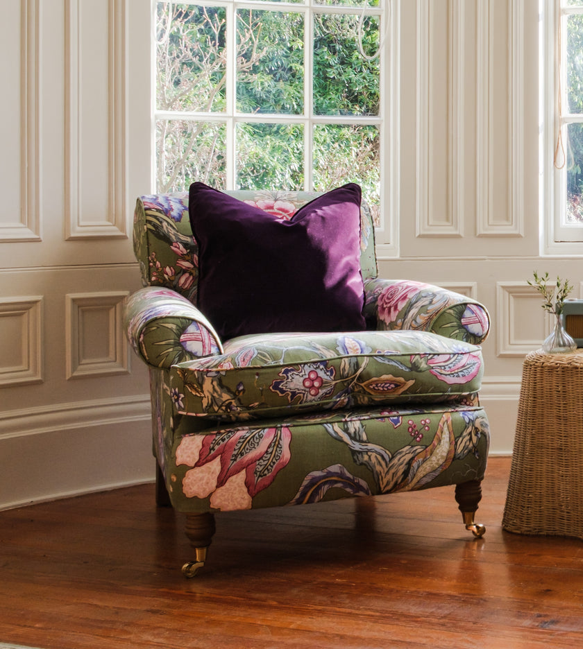 Scatter Cushion in Aubergine Velvet