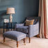 Small Classic Footstool in Rustic Linen