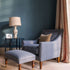 Contemporary Armchair in Rustic Linen