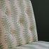 The Bedroom Chair with Kick Pleat Valance, in Striped Leaf Print