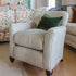The Lucia, Small Occasional Armchair in Fermoie Wicker Linen