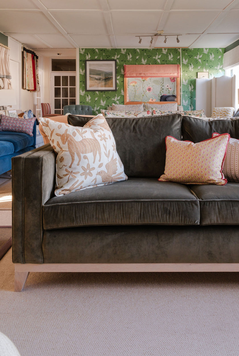 2.5 Seater Sofa in Rich Green Velvet