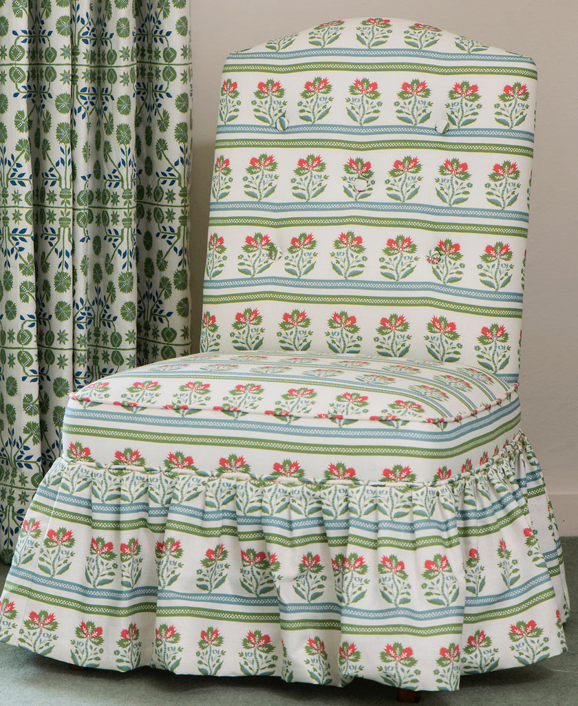 Bedroom Chair with Gathered Valance