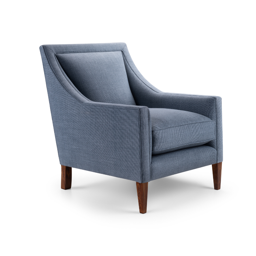 Contemporary Armchair in Rustic Linen