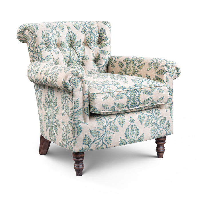 The Emelia, Occasional Chair in Damask Style Print
